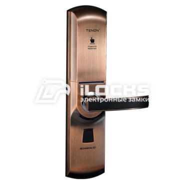 Биометрический электронный замок для двери F3150 Red Copper